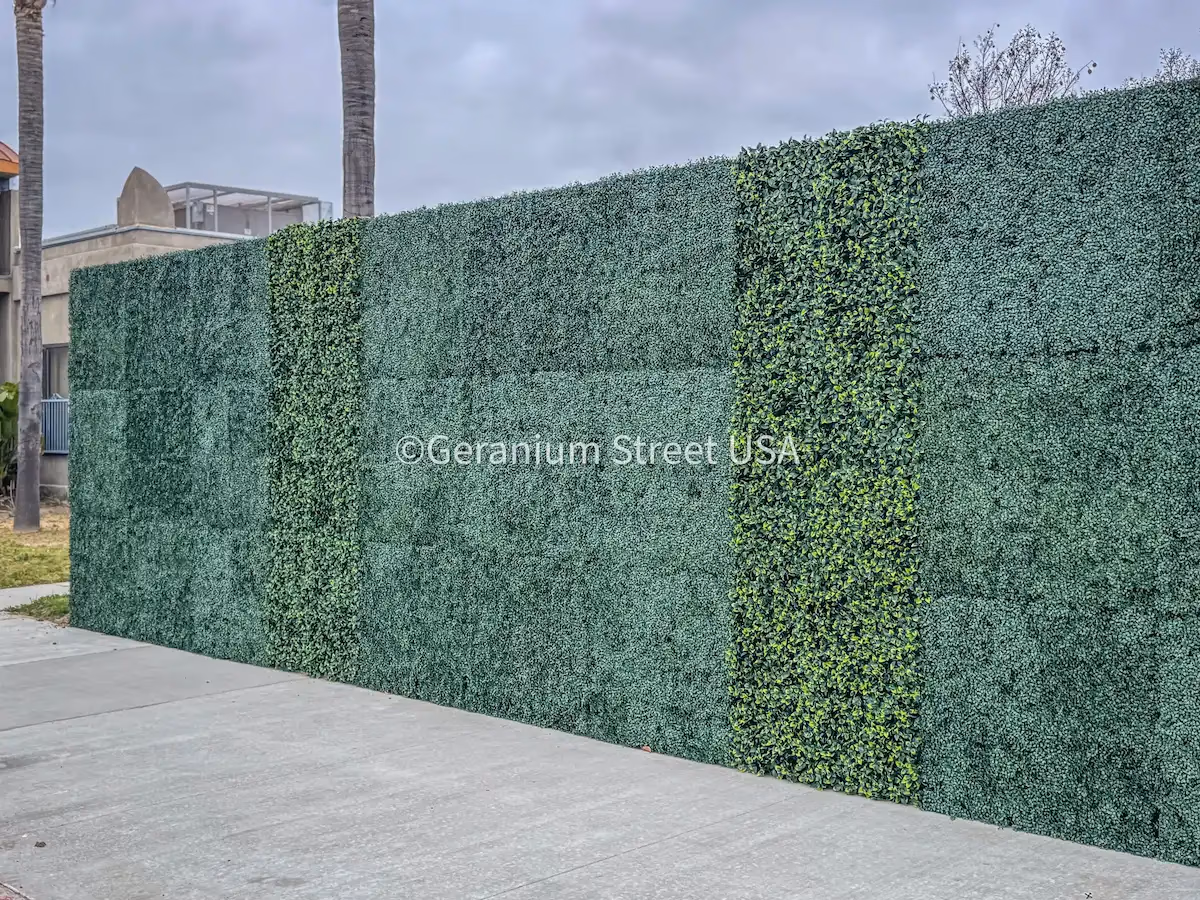 Compton graffiti abatement: 1,500 sq ft modular living wall on a block perimeter